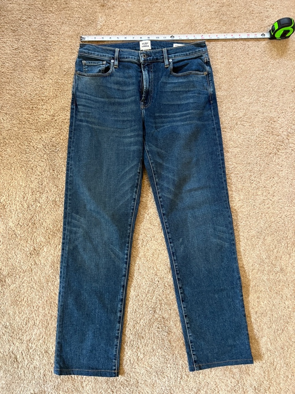 Men's Flint and Tinder straight fit stretch denim jeans (made in USA).